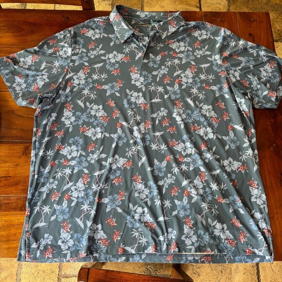 Lot of two 4XT men's shirts, Columbia & Roundtree & Yorke Performance - Picture 3 of 3